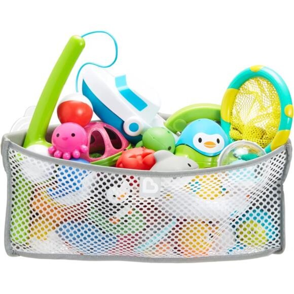 Corner Bath Toy Organizer and Storage, Grey - Picture 1 of 7